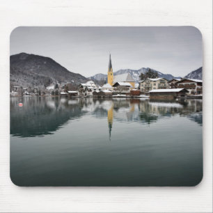 Tapis De Souris Rottach-Egern chez le Tegernsee, Bavière en hiver