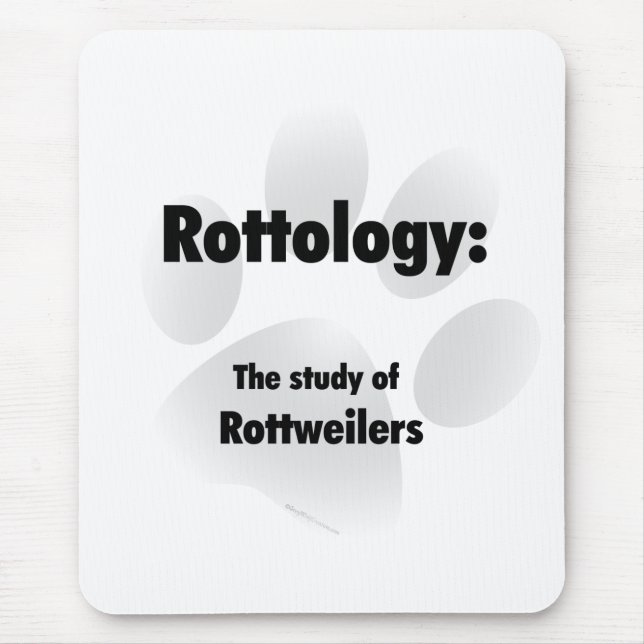 Tapis De Souris Rottology; Étude des Rottweilers, Rottweiler, Rott (Devant)