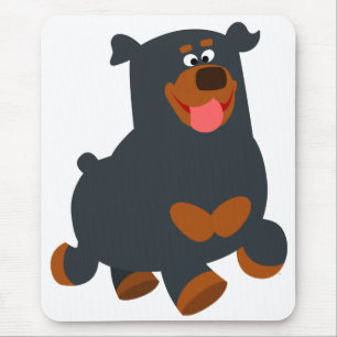 Tapis de souris Rottweiler de dessin animé gambada
