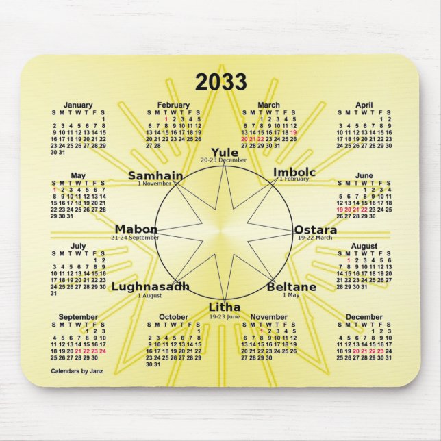 Tapis De Souris Roue celtique de l'année 2033 par Janz (Devant)