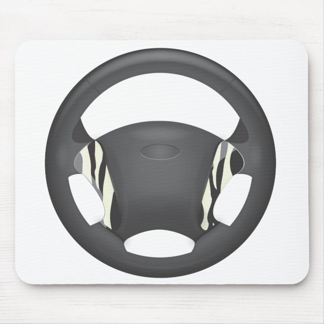 Tapis De Souris Roue de direction d'impression Zebra (Devant)