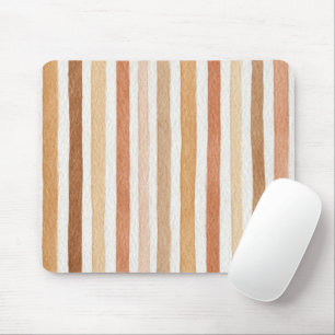 Tapis De Souris Rouge aux Lignes de Citrouille Latte