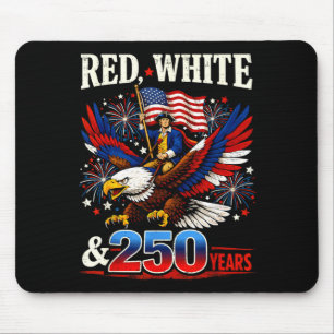 Tapis De Souris Rouge Blanc 250 Ans Anniversaire États-Unis pour H