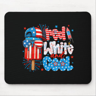 Tapis De Souris Rouge Blanc et Cool 4 juillet Sucette Drapeau USA