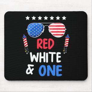 Tapis De Souris Rouge Blanc Et Un 1Er Anniversaire 4 juillet Indep