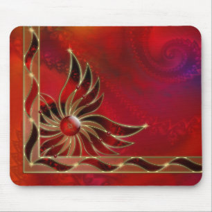 Tapis De Souris Rouge comme flamme Mousepad
