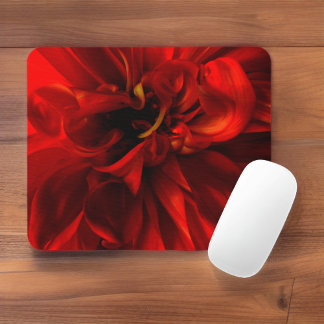 Tapis De Souris Rouge Dahlia Extreme Closeup Pad