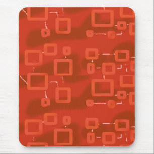 Tapis De Souris Rouge Fantaisiste Moderne Abstrait