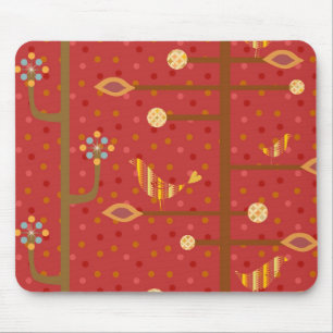 Tapis De Souris Rouge Mousepad de BirdsInLove Design4