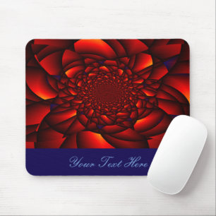 Tapis De Souris Rouge noir Pétale