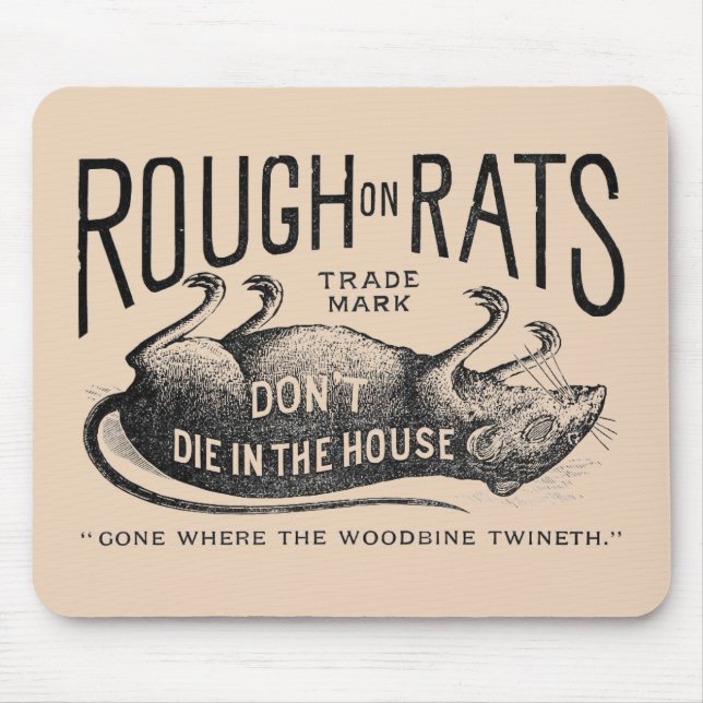 Tapis De Souris "Rough on Rats Publicité" (Devant)