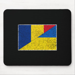 Tapis De Souris Roumanie Drapeau Ukraine Fierté Roumaine Ukrainien