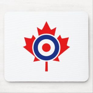 Tapis De Souris Roundel canadien de feuille d'érable