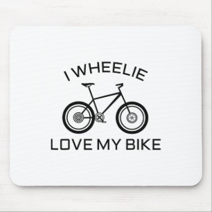 Tapis De Souris Route drôle, T Shirt de VTT J'adore la roue libre