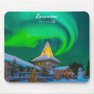 Tapis De Souris Rovaniemi, Finlande - Aurore magique 