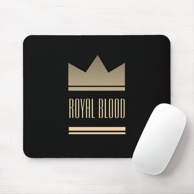 Tapis De Souris Royal Gold Crown Black (Avec souris)