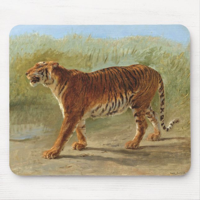 Tapis De Souris Royal Tiger Marching (par Rosa Bonheur) (Devant)