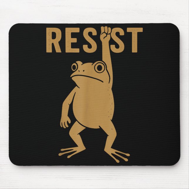 Tapis De Souris Rtland Frog Funny City Art - Rtland Frog Protest  (Devant)