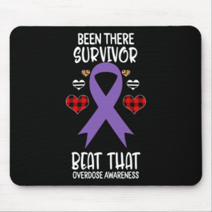Tapis De Souris Ruban de sensibilisation au surdosage survivant