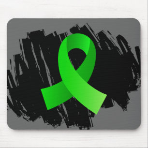 Tapis De Souris Ruban de vert de chaux de lymphome avec le