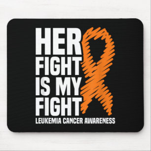 Tapis De Souris Ruban Orange Lutte Contre la Leucémie Cancer
