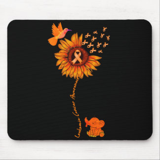 Tapis De Souris Ruban orange Suower éléphant leucémie cancer