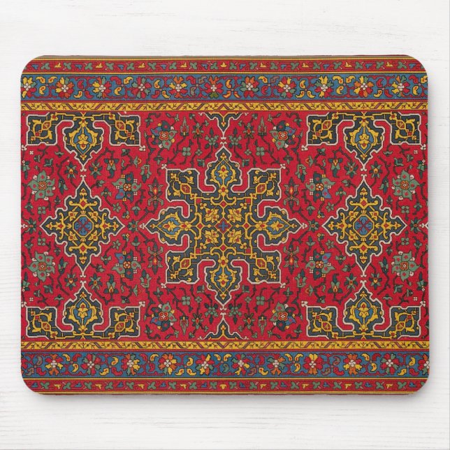 Tapis De Souris Ruban perse rouge et or (Devant)