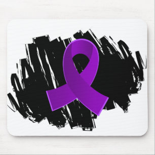 Tapis De Souris Ruban pourpre de boulimie avec le griffonnage