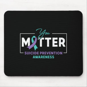 Tapis De Souris Ruban sarcelle violet pour la prévention du suicid