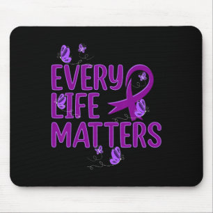 Tapis De Souris Ruban Violet de Sensibilisation au Surdosage de Dr