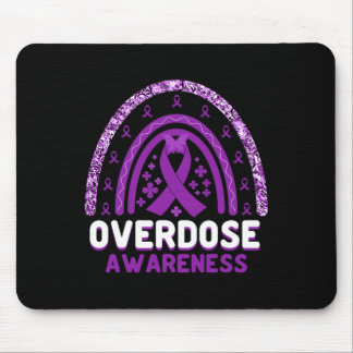 Tapis De Souris Ruban Violet de Sensibilisation au Surdosage Dépen