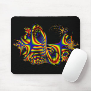 Tapis De Souris Rubans Arc-en-ciel Fractal Art