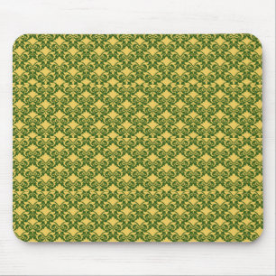 Tapis De Souris Rubans en Damassé de Mousse Dorée