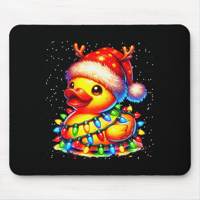 Tapis De Souris Rubber Duck Squad Christmas Light Reindeer Crew Xm (Devant)