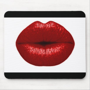 TAPIS DE SOURIS RUBY RED LIPSTICLE MAKEUP BEAUTY MODE SALON LÈVRE