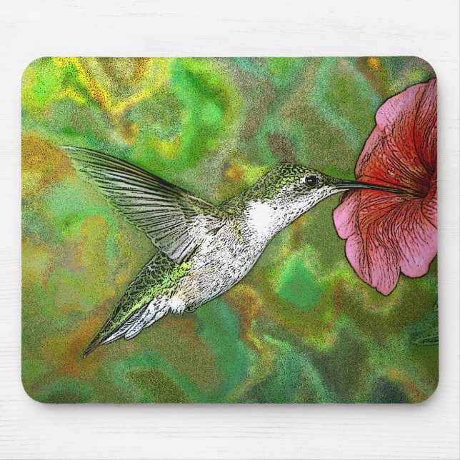 Tapis De Souris Ruby-throated-Hummingbird-4219-2 (Devant)
