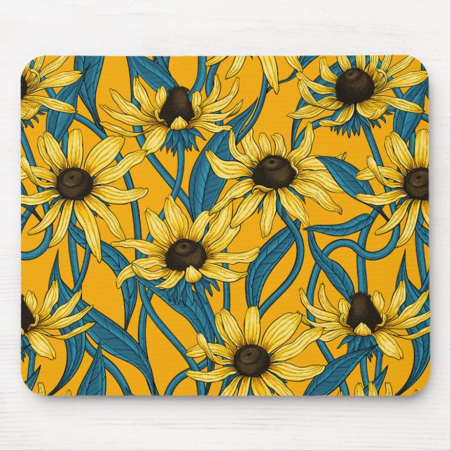 Tapis De Souris Rudbekia jaune (Devant)