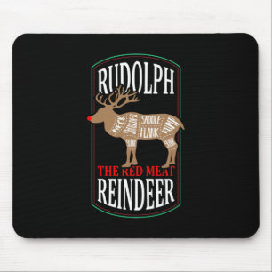 Tapis De Souris Rudolph Le Renne De Viande Rouge
