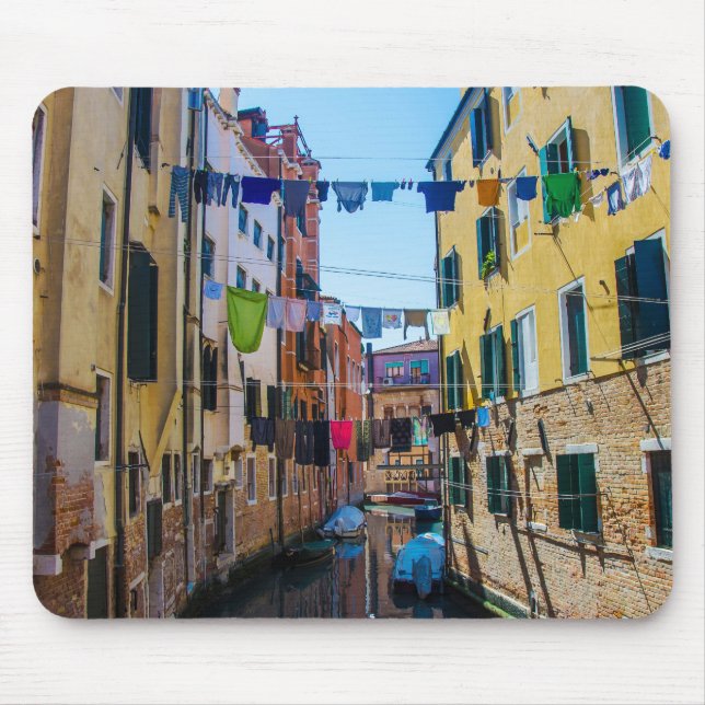 Tapis De Souris Rue à Venise avec lave-linge Italie (Devant)