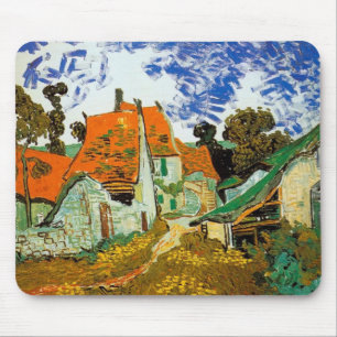 Tapis De Souris Rue du village à Auvers, Vincent van Gogh