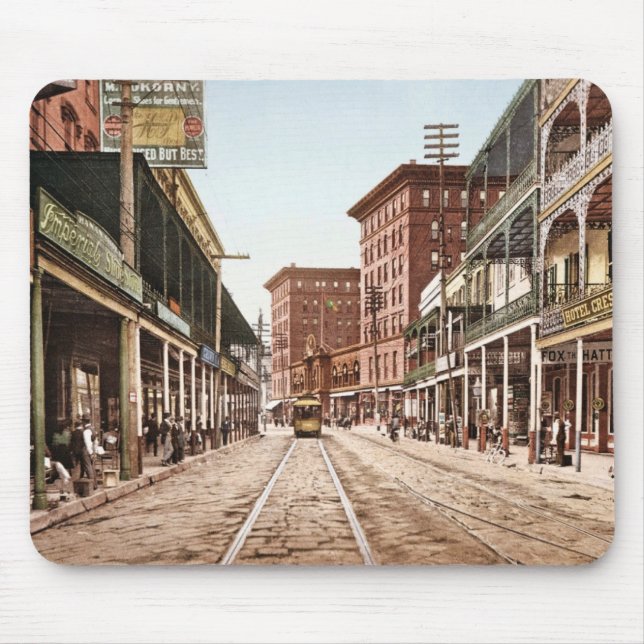 Tapis De Souris Rue la Nouvelle-Orléans 1900 de St Charles (Devant)