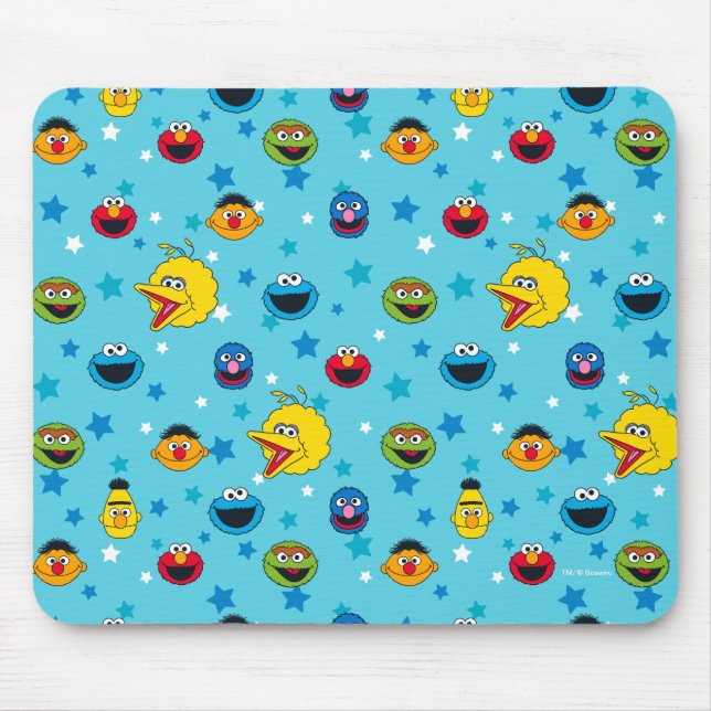 Tapis De Souris Rue Sésame | Best Friends Star Motif (Devant)