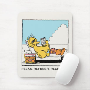 Tapis De Souris Rue Sésame   Big Bird Relax Refresh Recharge