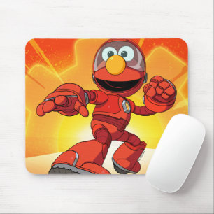 Tapis De Souris Rue Sésame   Méca Builders Elmo En Action