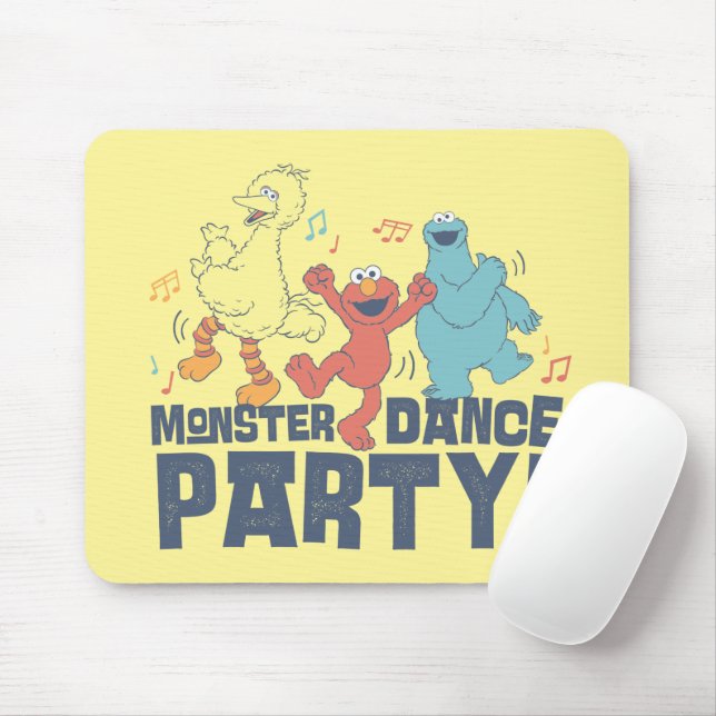 Tapis De Souris Rue Sésame | Monster Dance Party (Avec souris)