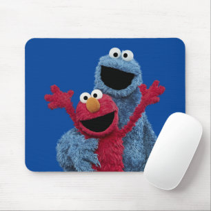 Tapis De Souris Rue Sésame   Monstre Elmo & Cookie