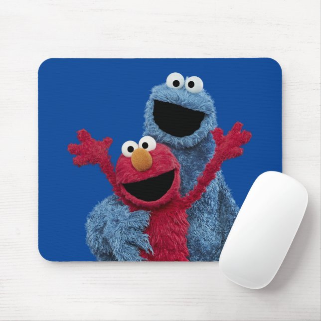 Tapis De Souris Rue Sésame | Monstre Elmo & Cookie (Avec souris)