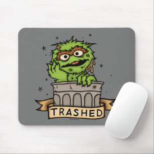 Tapis De Souris Rue Sésame   Oscar the Grouch Trashed