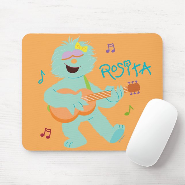 Tapis De Souris Rue Sésame | Rosita Jouer de la guitare (Avec souris)