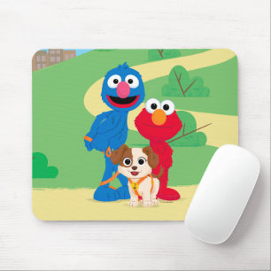 Tapis De Souris Rue Sésame   Tango Avec Grover & Elmo